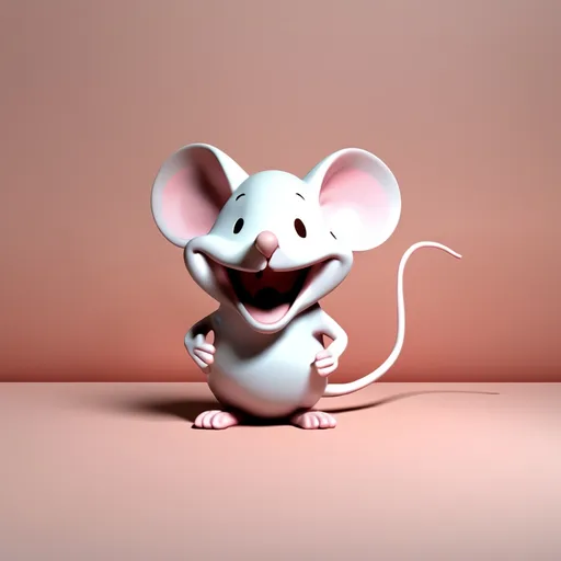 Prompt: 3d artwork of large mouse with smile