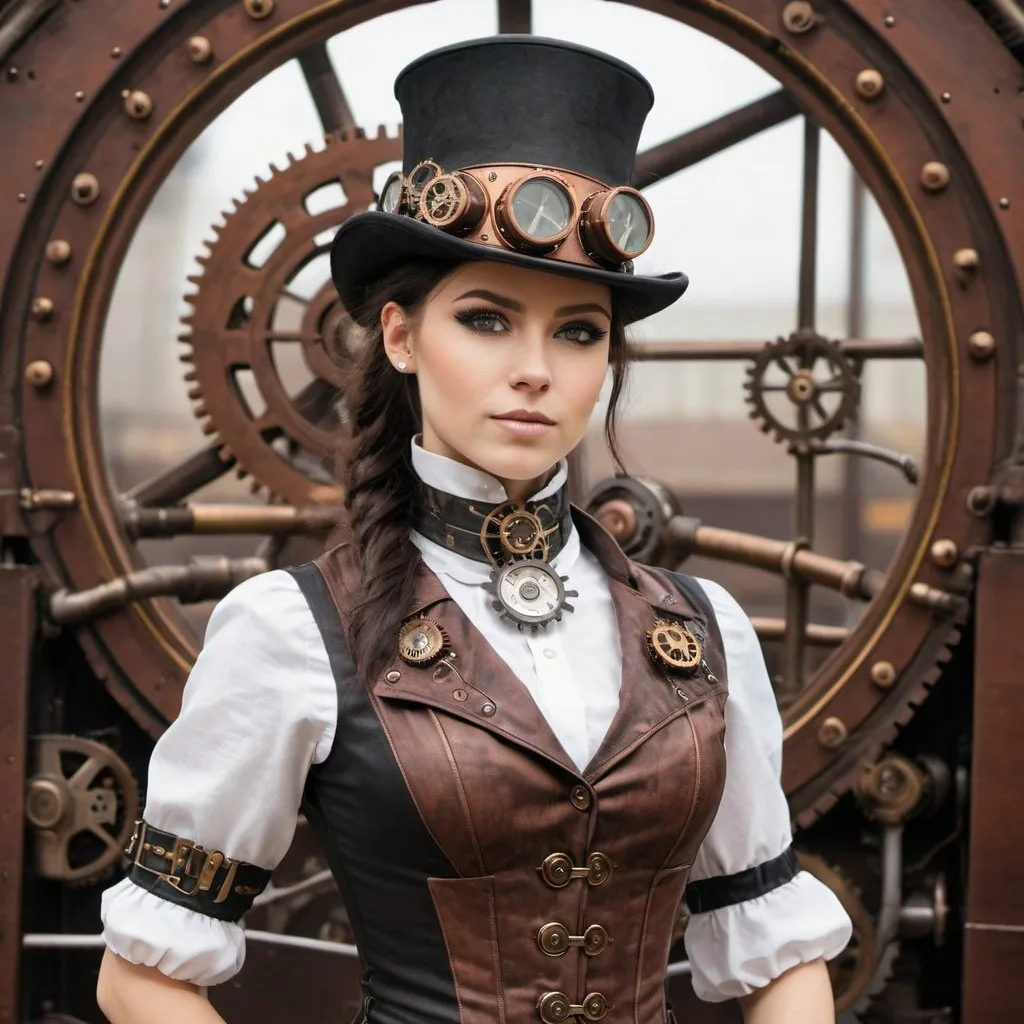 Prompt: steampunk human