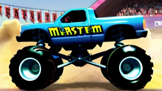 Prompt: MEGASTUNT Mayhem, Monster Truck  Game, iPhone Wallpaper, HD,