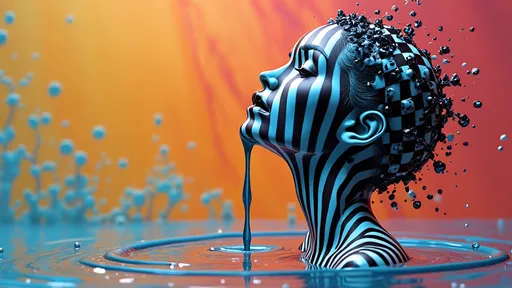 Prompt: (vector) liquid pouring over striped female head, (checkerboard pattern), (vibrant colors), dynamic movement, exaggerated flow, abstract art style, striking contrast between patterns, foreground focusing on the head and body, intricate details in the stripes, smooth texture of the liquid, visually captivating, playful ambiance, (highly detailed) design, (3D illustration), colorful background enhancing visual impact.