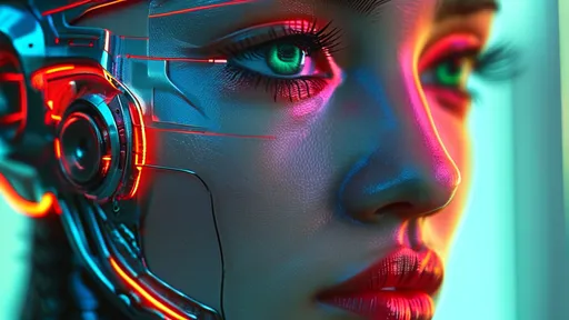 Prompt: (woman's face with futuristic wireless eyes), close-up, ultra-detailed,  striking expression, dynamic lighting highlighting facial contours, atmospheric shadows, cool color tones, futuristic vibes, high-quality image, captivating vision of cybernetic enhancement.