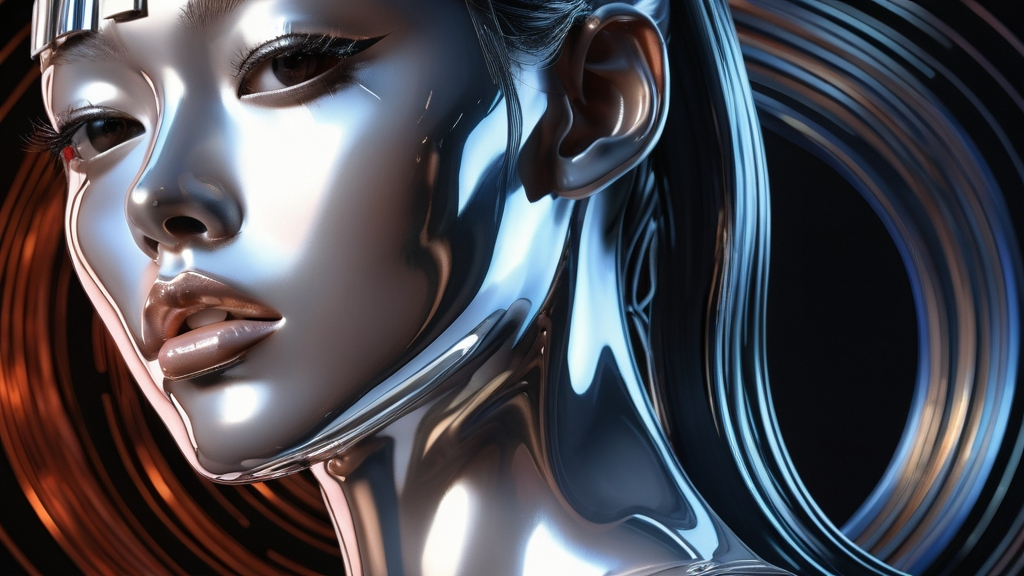 Prompt: fashion model stylized like hajime sorayama art, abstract art, 8k resolution, 3D Rendering