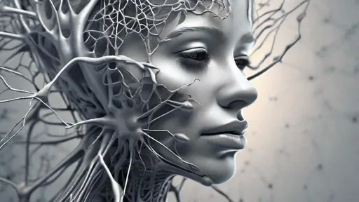 Prompt: Realistic, Detailed, Beautiful Silver Neuron Face Portrait, Gothic, Net in the Skin, Intricately Structured, Unknown Plants, Biodiversity, Surreality, Hyper Detailed, Ultra Sharp 3D Rendering, Focus Face, Top Shot