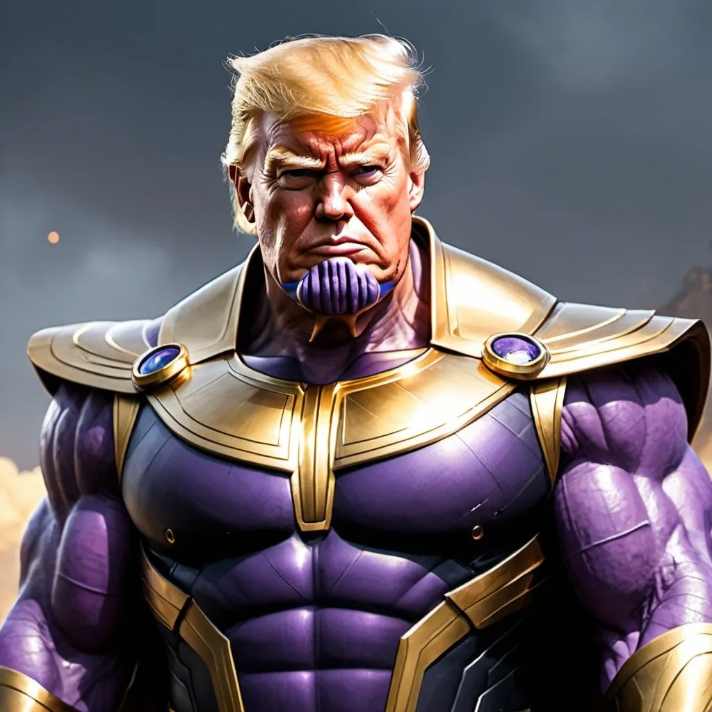 Prompt: trump as thanos 
