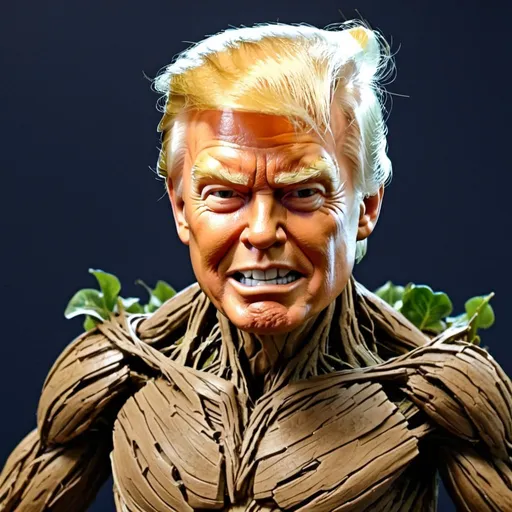 Prompt: trump as groot


