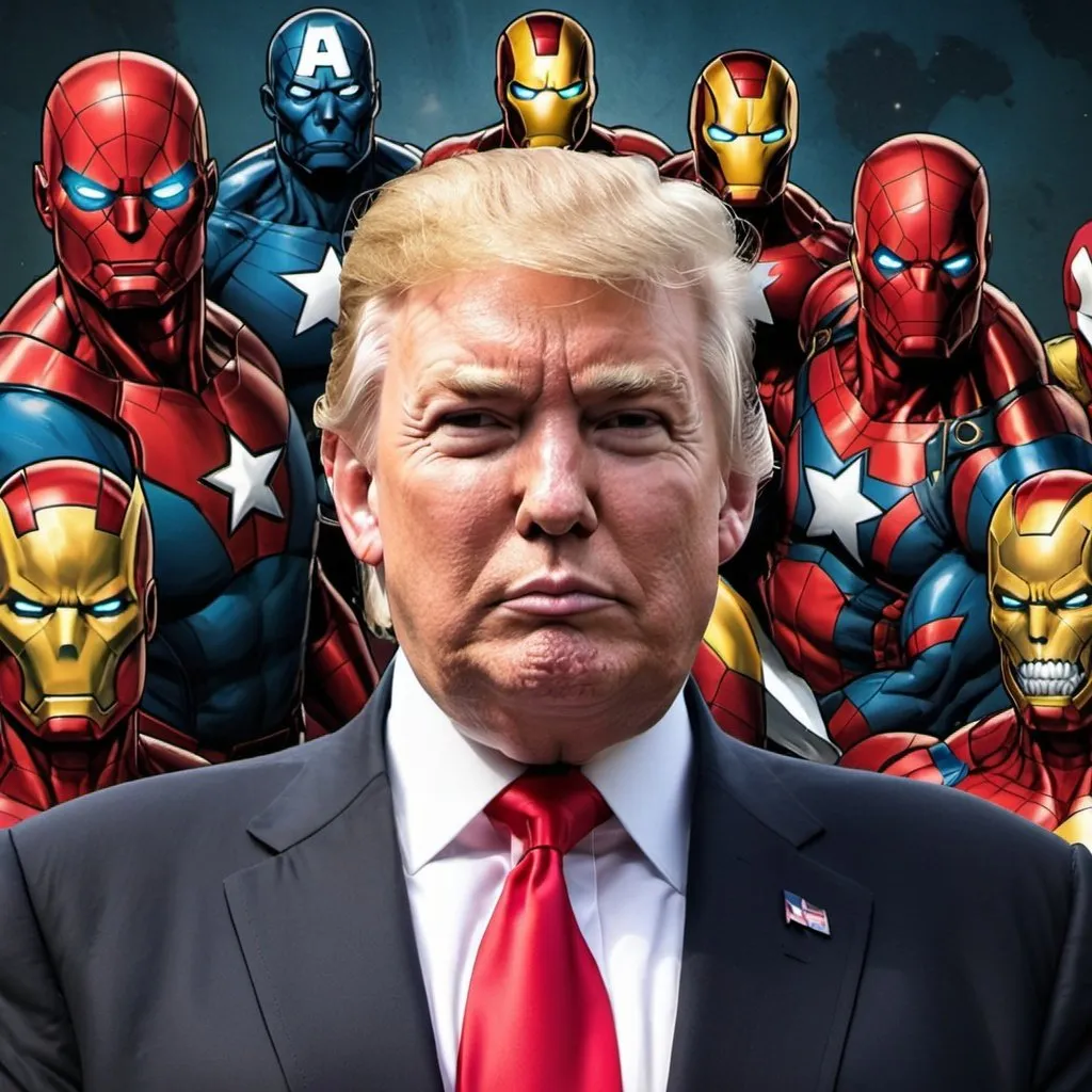 Prompt: donald trump as a marvel character

