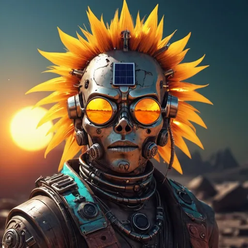 Prompt: Create some incredible image of Solar Punk 4k wallpaper