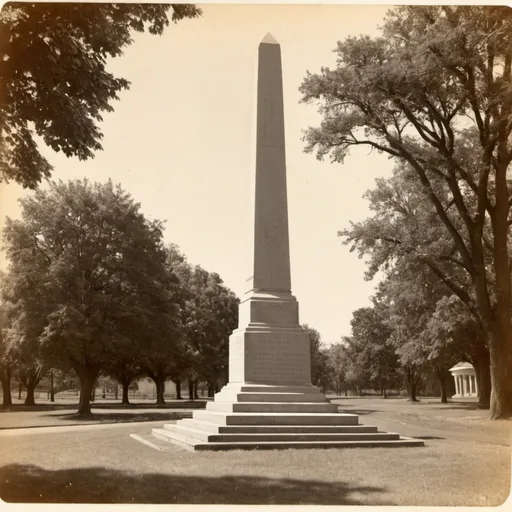 Prompt: vintage photo of monument