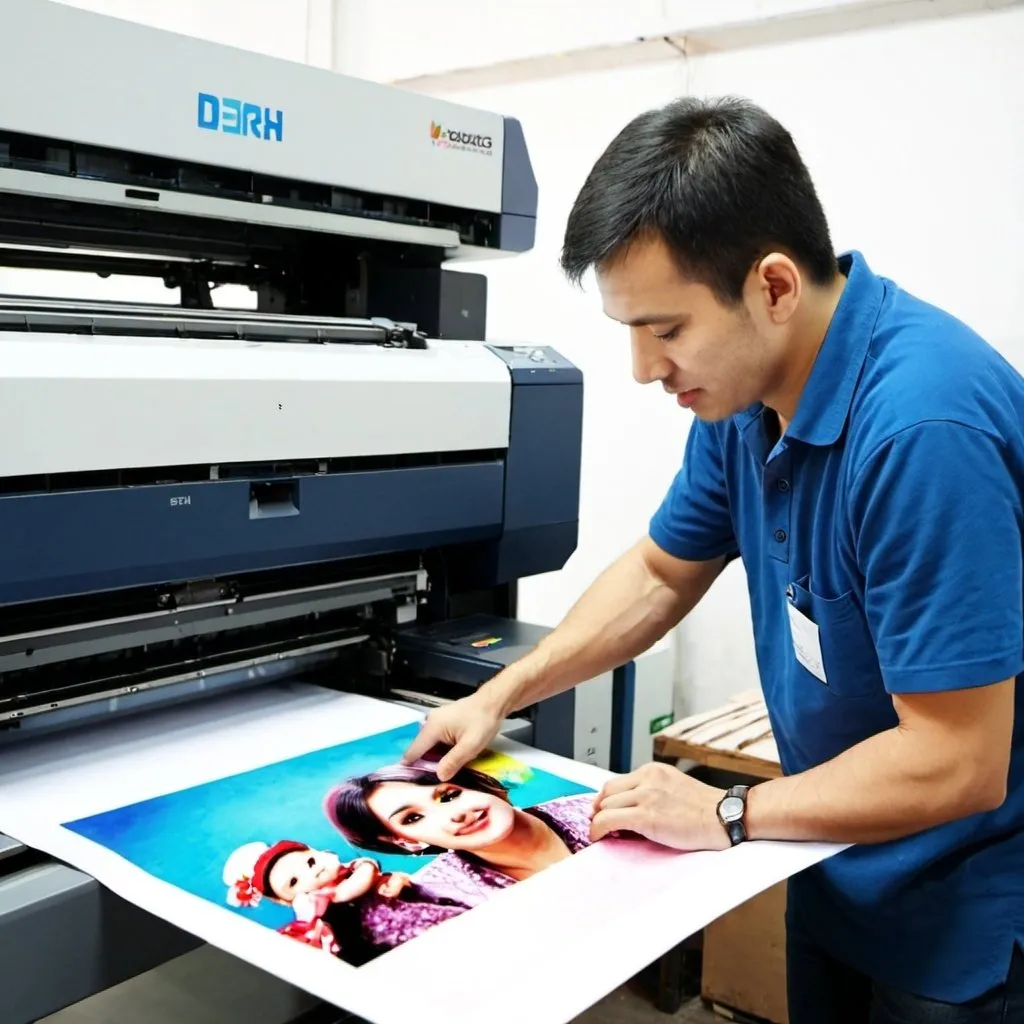 Prompt: Customer doing printing works