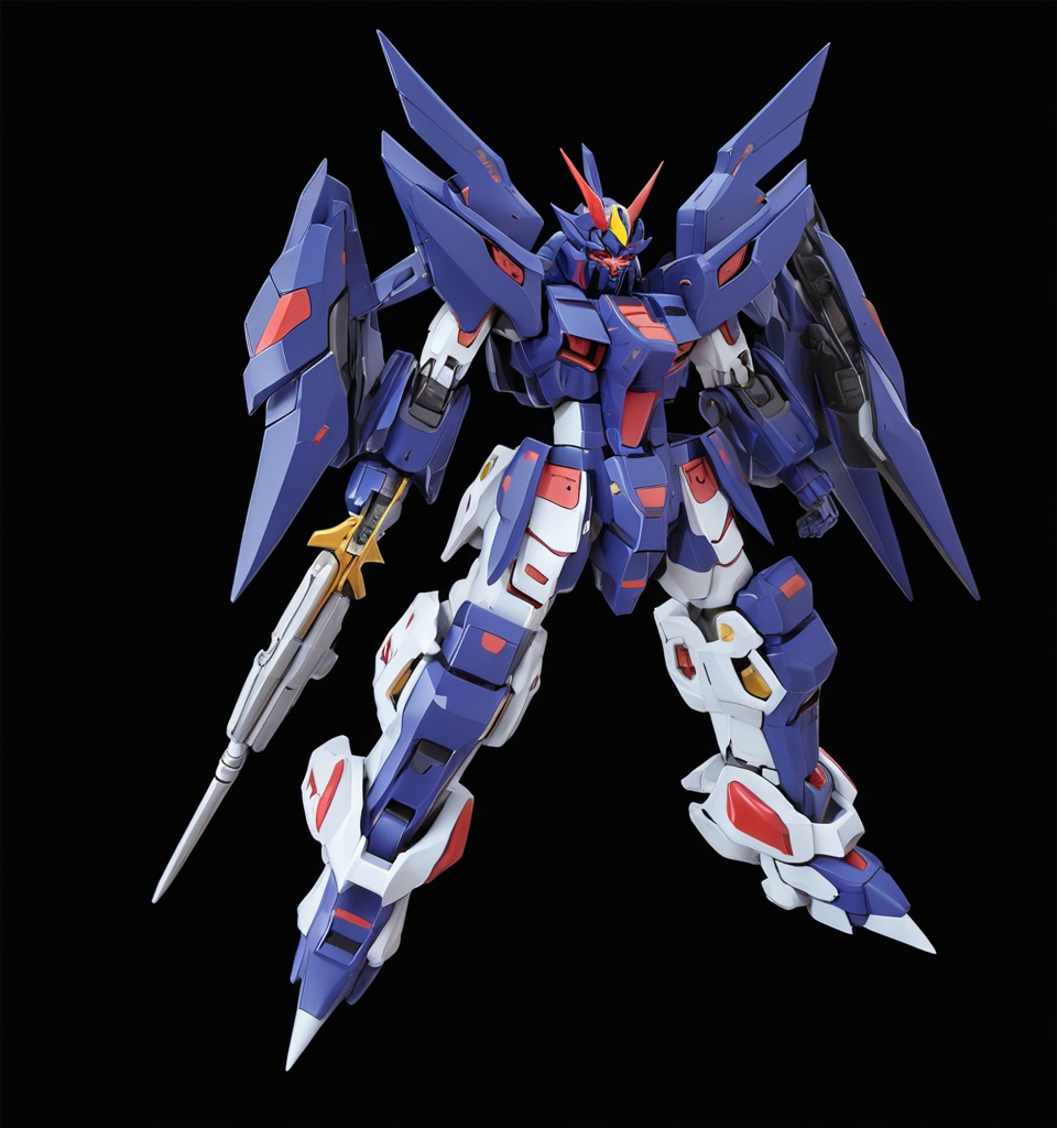 Prompt: Sci-fi Demon gundam mecha