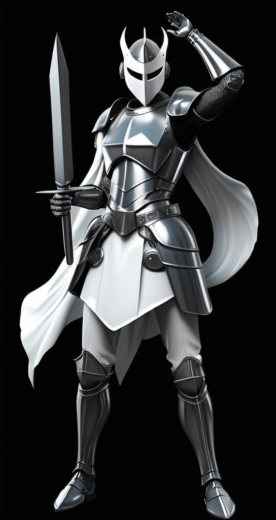 Prompt: Sci-fi Knight with face mask