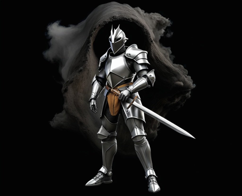 Prompt: Sci-fi Knight with face mask