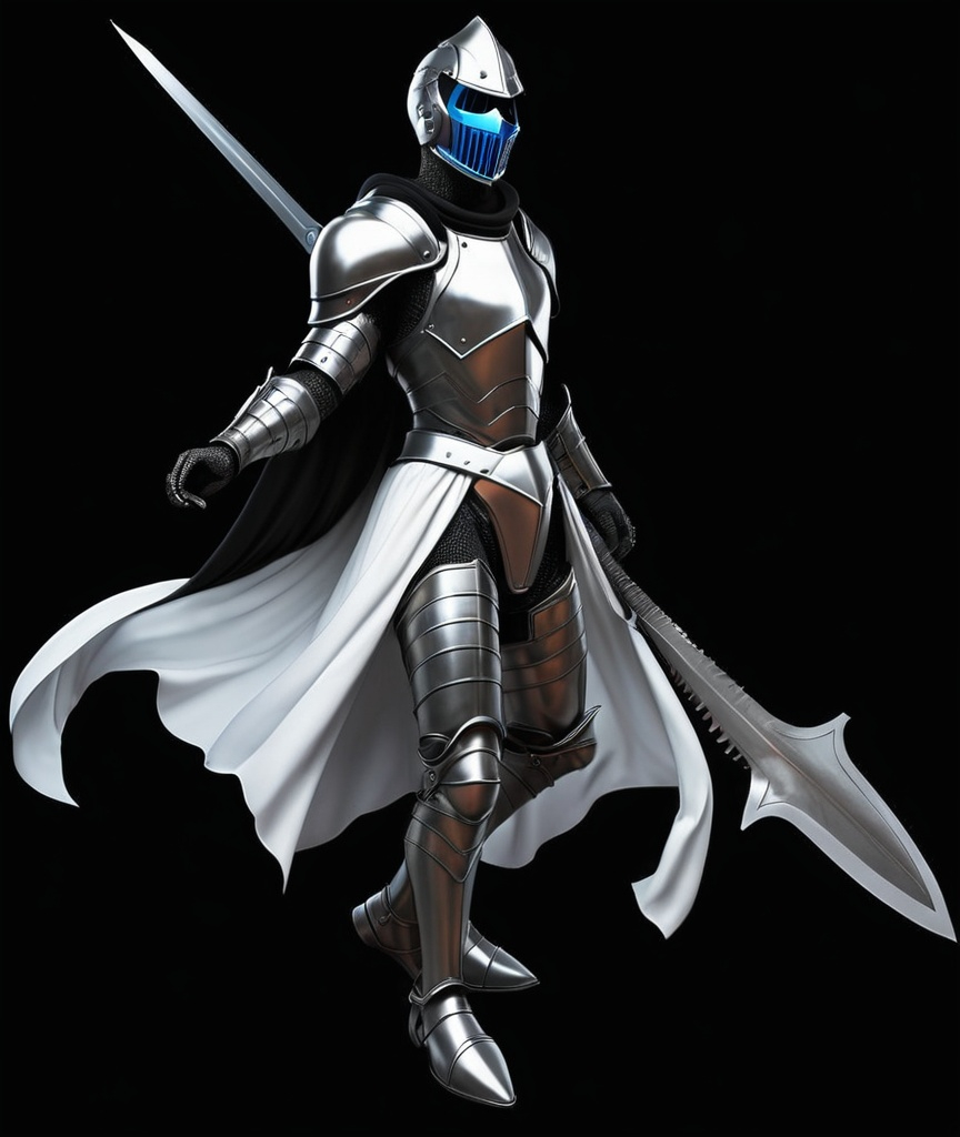 Prompt: Sci-fi Knight with face mask