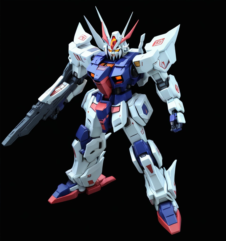 Prompt: Sci-fi Demon gundam mecha