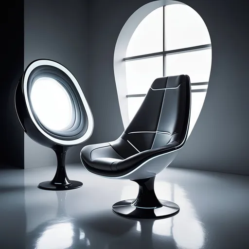 Prompt: Futuristic chair designs 