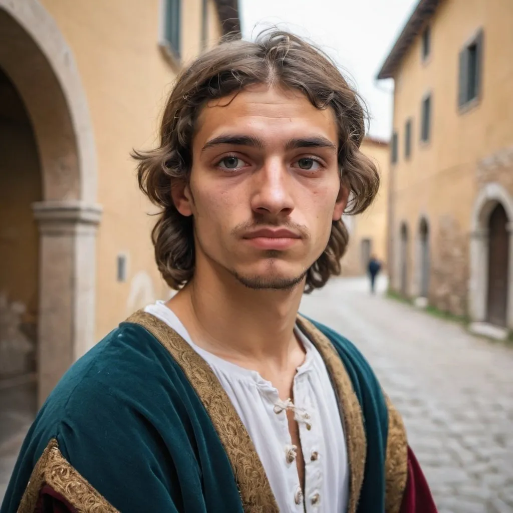 Prompt: young poor renaissance man in Italy
