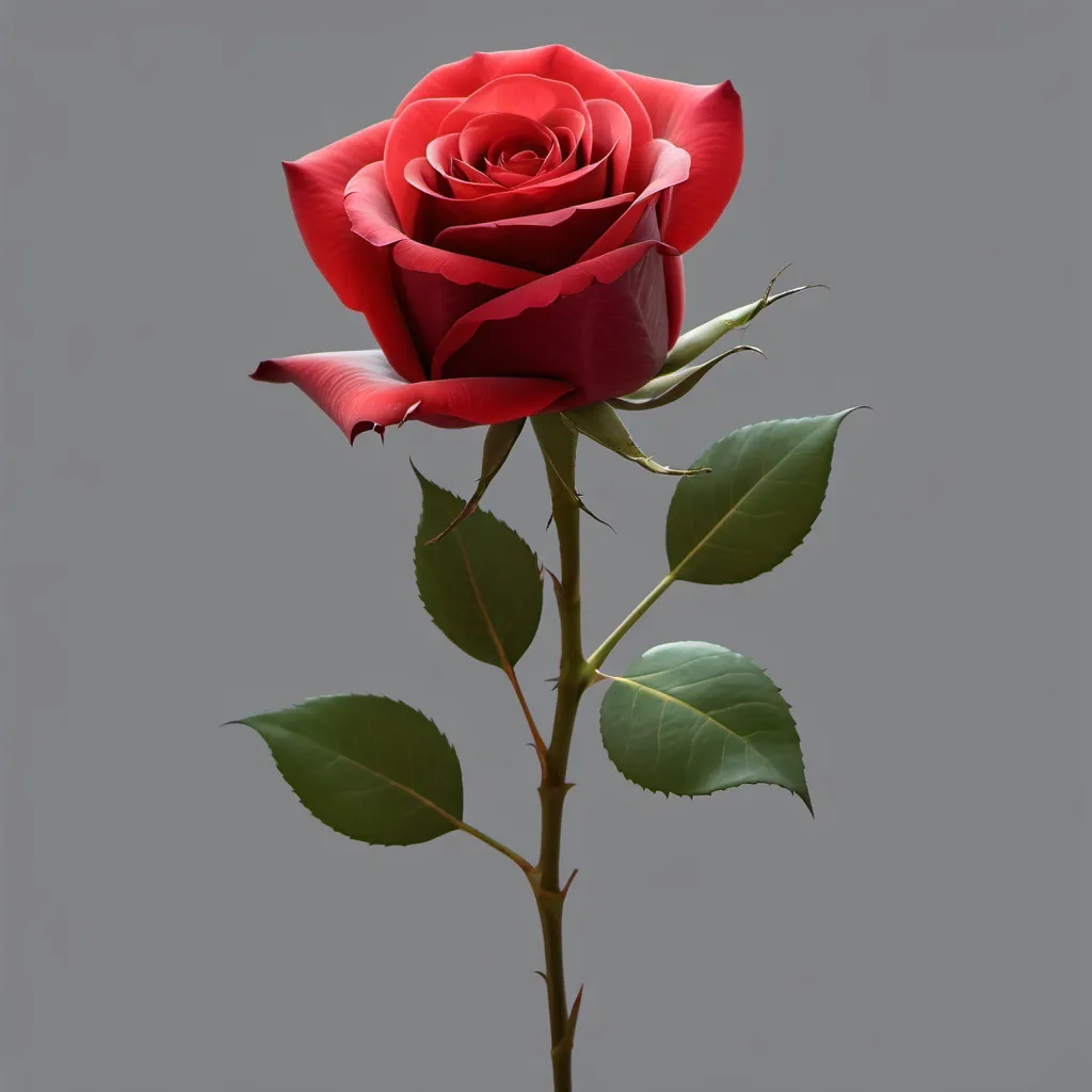 Prompt: make a transparent image of a red 
 rose
