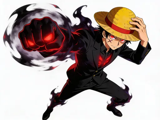 Prompt: comdine sungjin woo with monkey D luffy