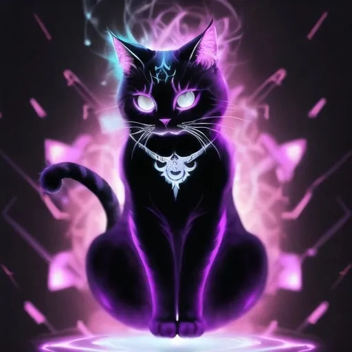 Prompt: big bang, floating astral cat