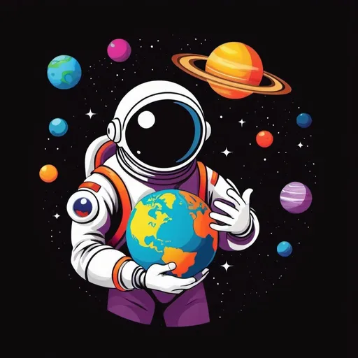 Prompt: generete cartoon vectoor design colour ful Space man holding a small planet in his hand and black background
Designer
Designer
I’ve created a colorful cartoon vector design of a spaceman holding a small

