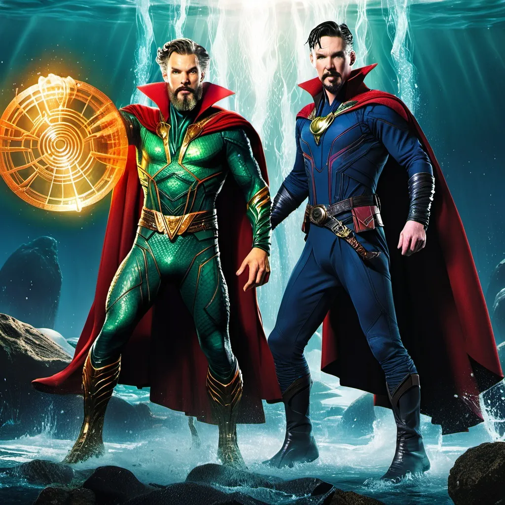 Prompt: Combine Aquaman and Doctor Strange