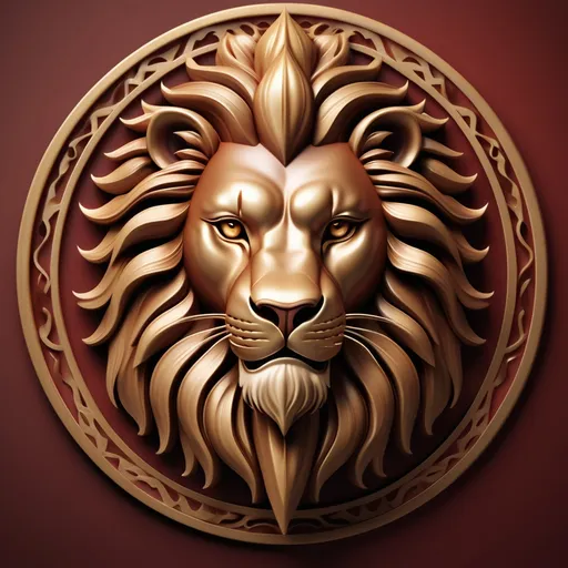 Prompt: The Beautiful lion of Judah that can be used as a logo and on a wax stamp realistic