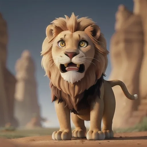 Prompt: A lion roaring