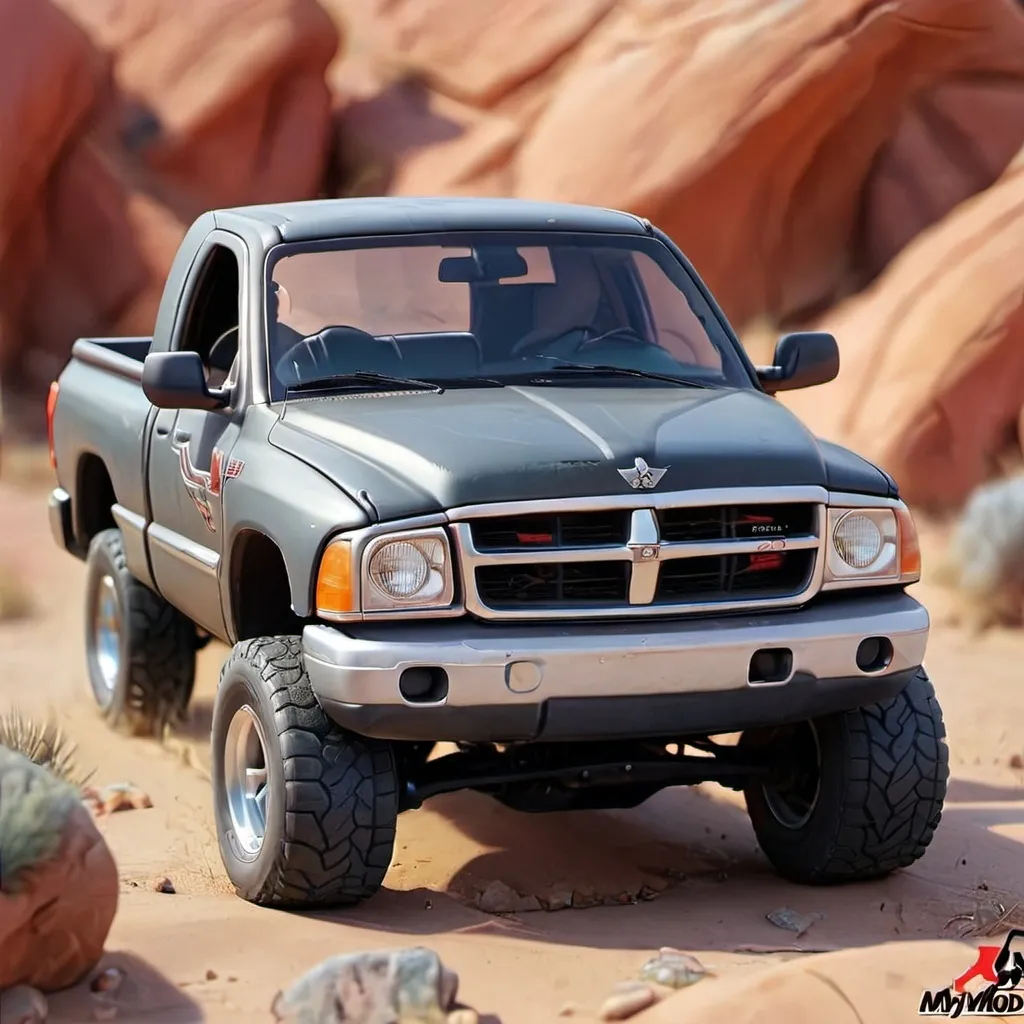 Prompt: <mymodel> dodge dakota truck