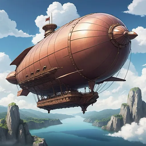 Prompt: create an anime airship

