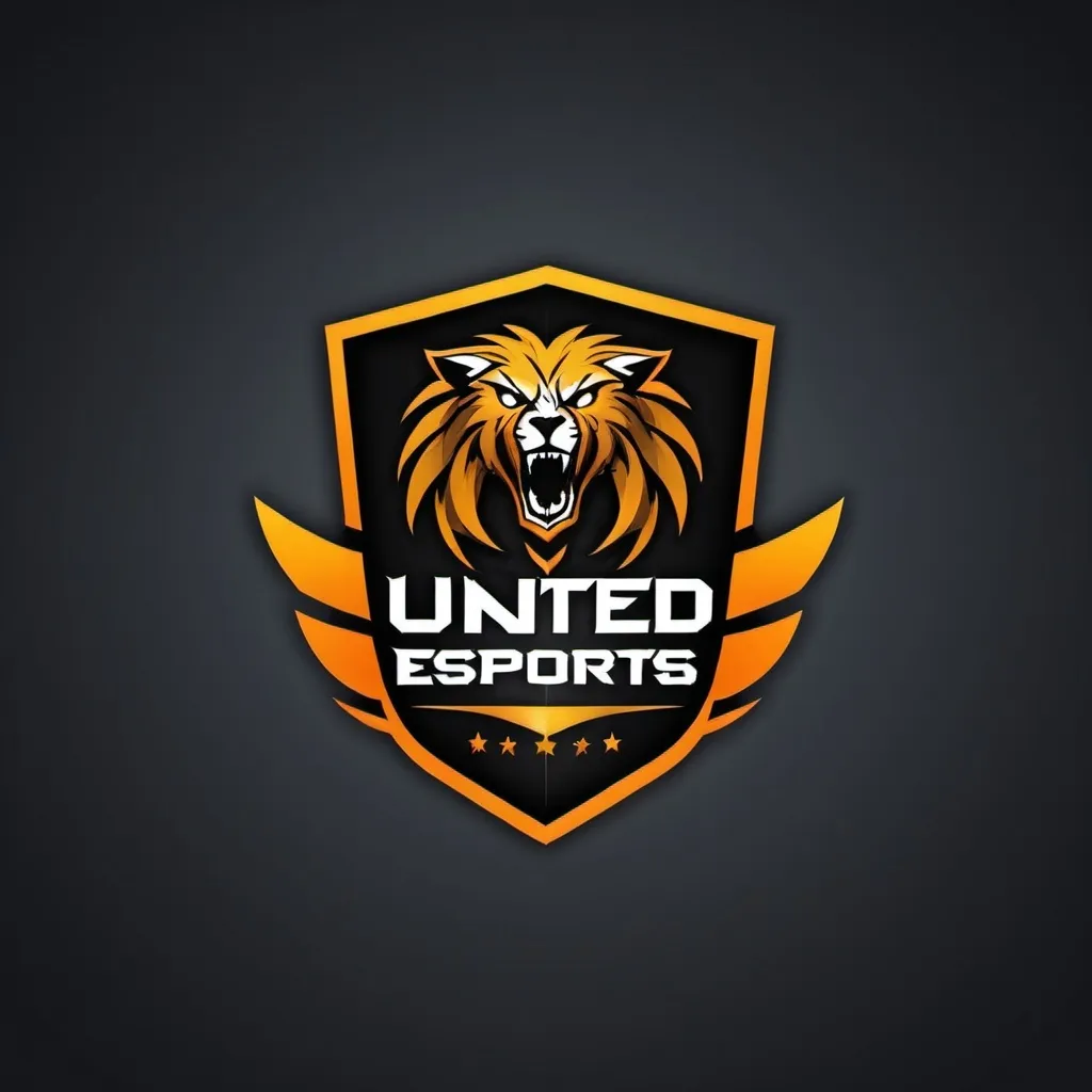 Prompt: Create a eSport Team Logo with exact word "United eSports"