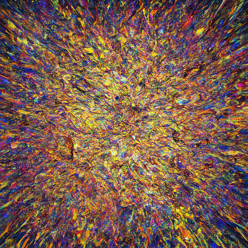 Prompt: abstract vomit swirl in digital eternity


