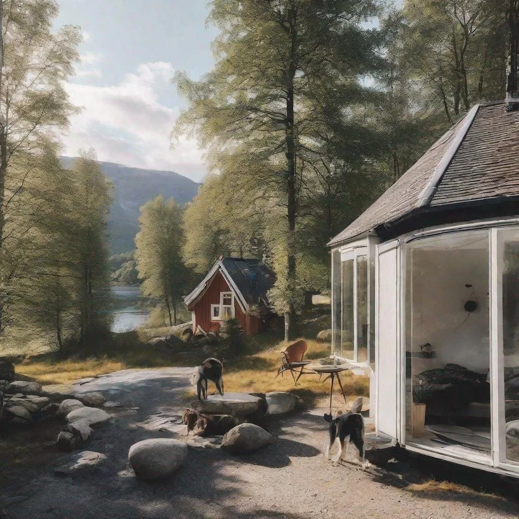 Prompt: a saturday morning in a Scandinavian scenery.