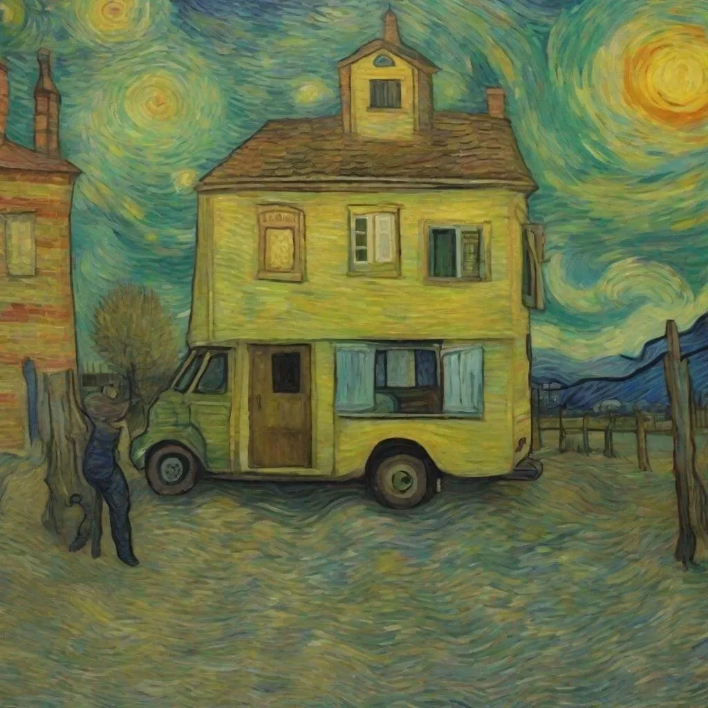 Prompt: What is it like to live inside a Van Gogh's painting?