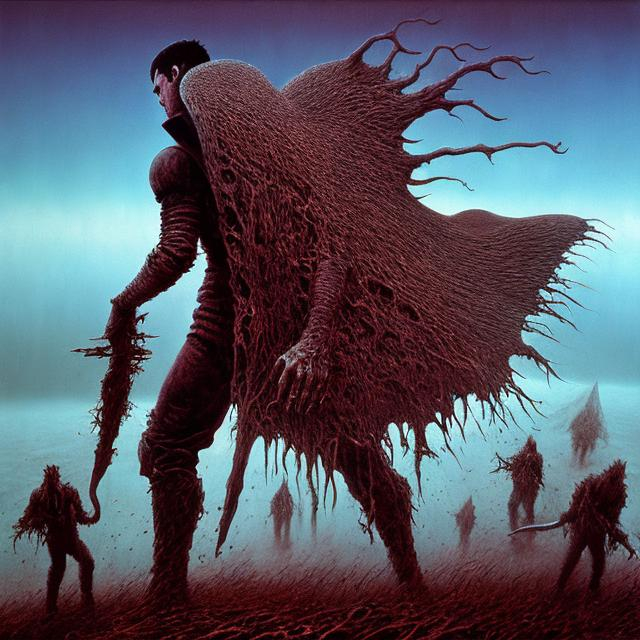 Prompt: Guts berserk Zdzisław Beksiński