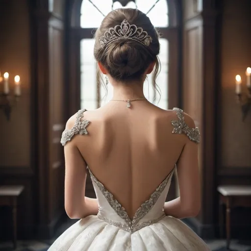 Prompt: a princess with the back