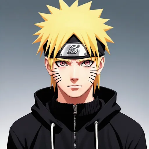 Prompt: Naruto as an emo guy