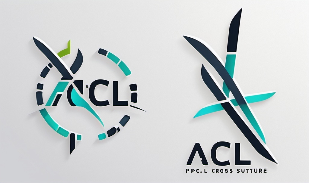 Prompt: ACL,PCL,cross,suture the wound,pixel, logo