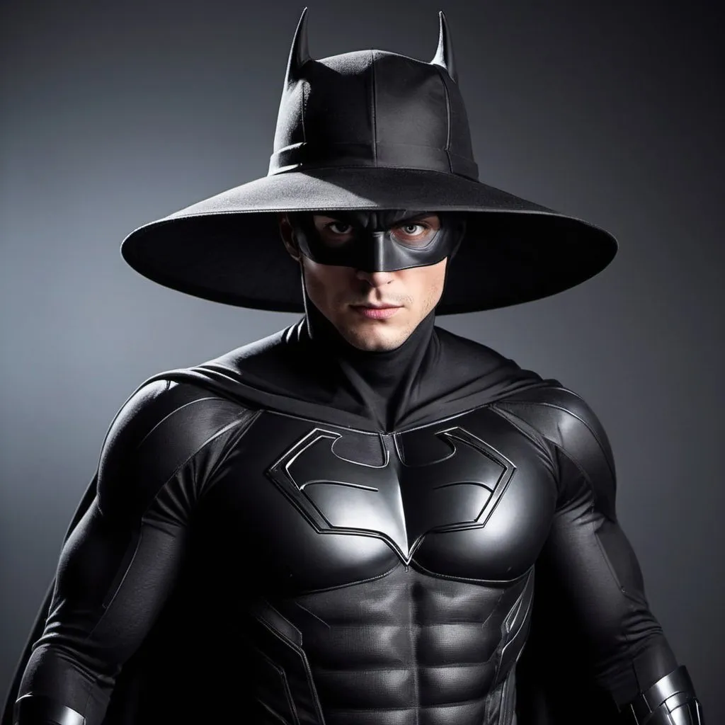 Prompt: je besoin dun super hero avec dais pouvoir qui peur controler les planet il est abiller un costume noir un chapeaux noir 