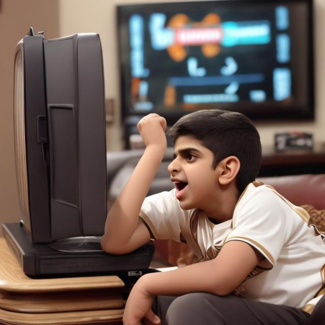 Prompt: ansh bakshi watching bucks lose on TV and gets mad