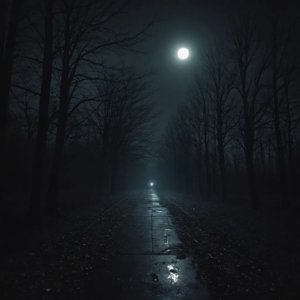 Prompt: spooky, liminal, atmospheric, nighttime, dark