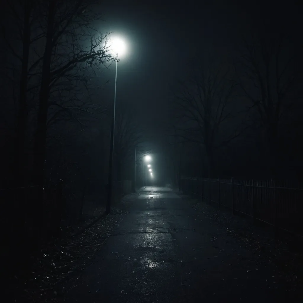 Prompt: spooky, liminal, atmospheric, nighttime, dark