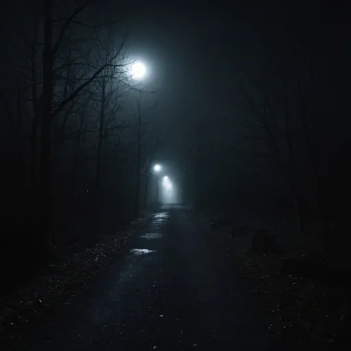 Prompt: spooky, liminal, atmospheric, nighttime, dark