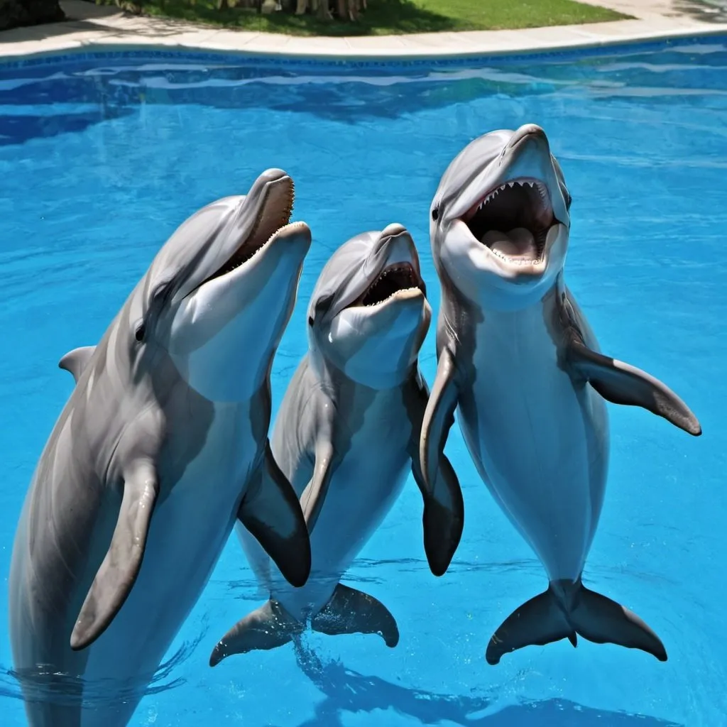 Prompt: 

smiling dolphins