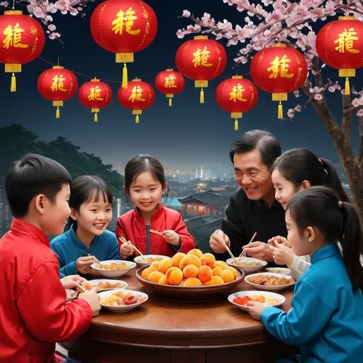 Prompt: Tet is celebrated in the January of lunar calendar to welcome the new year. Before Tet, people buy food, fruits, drink, flowers, and the most important is the peach blossom or kumquat tree. Children are bought new clothes by their parents.  On New Year's Eve, all of the family members gather to give each other the best wishes and have a meal. During Tet, people can go to the parks, stadiums to see fireworks, it is very beautiful. Children can receive lucky-money from parents and relatives. I staying at home to watch the New Year's comedies, it makes me laugh a lot.