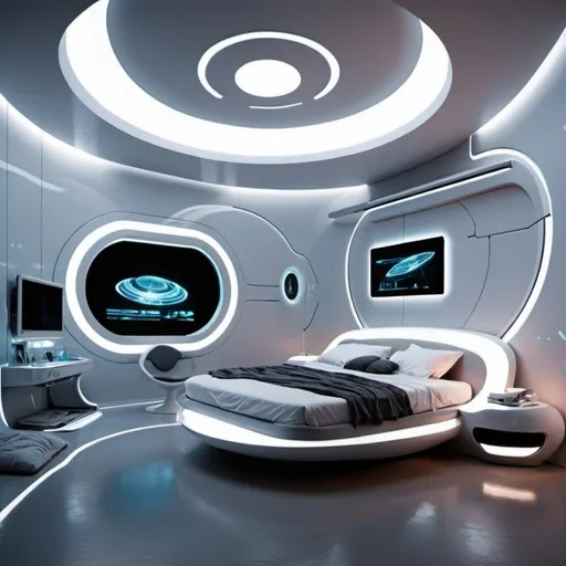 Prompt: futuristic bedroom


