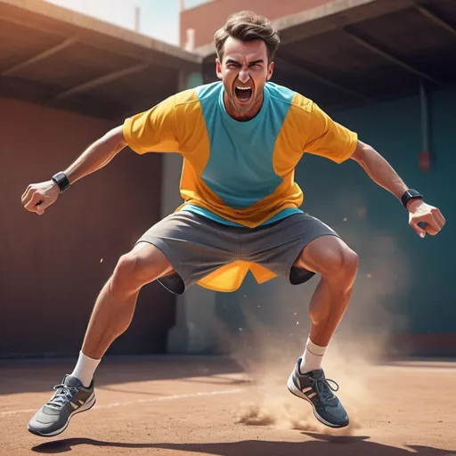 Prompt: Realistic illustration of a person playing flog, dynamic action pose, modern sports gear, vibrant outdoor setting, high quality, realistic style, detailed motion, athletic form, energetic expression, professional rendering, sporty atmosphere, new sport hype, active lifestyle