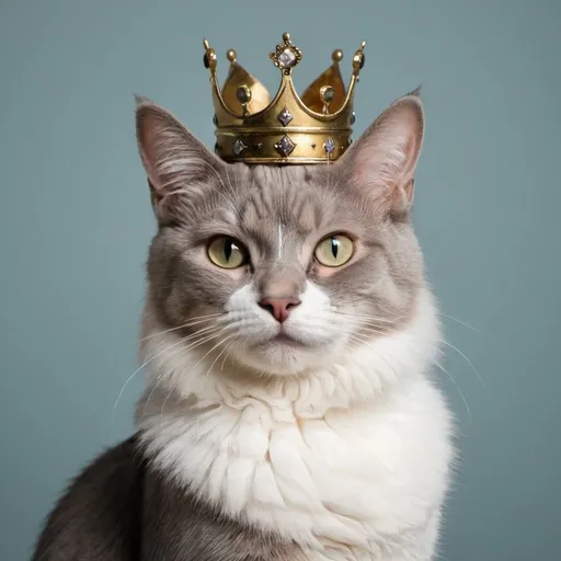 Prompt: a cat is a queen 