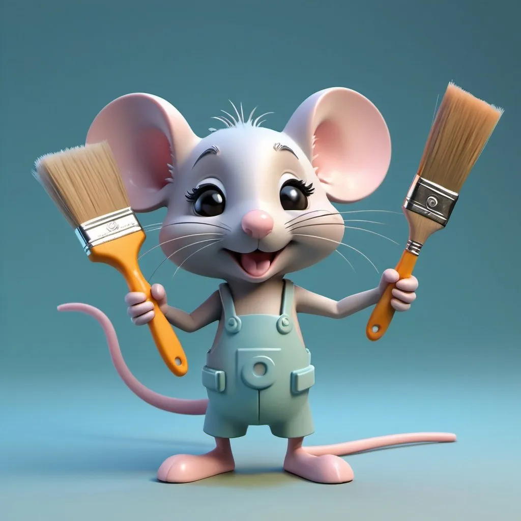 Prompt: Tiny mouse holding a
paint brush toy,
standing character,
soft smooth lighting,
soft pastel colors,
skottie young, 3d
blender render,
polycount, modular
constructivism, pop
surrealism, physically
based rendering,
square image