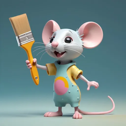 Prompt: Tiny mouse holding a
paint brush toy,
standing character,
soft smooth lighting,
soft pastel colors,
skottie young, 3d
blender render,
polycount, modular
constructivism, pop
surrealism, physically
based rendering,
square image