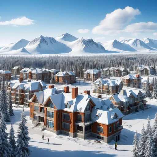 Prompt: The city of Rosemore was built amidst the crisp snows of a silver taiga and is truly a state-of-the-art phenomenon. Its allure is matched by the backdrop of clear blue skies which have helped shape the city to what it is today.
The climate these skies brought were of great importance, but they were also influential when it came to architectural designs as the vast majority of buildings were designed to take full advantage of the climate, as more daring elements can be created when you don't have to worry about strong winds.

The skyline is littered with giant skyscrapers and they have aspects which represent their past, present and future. Health and services are faultless in Rosemore and it has attracted a lot of attention. Various cultures have left their mark not just on education, but also upon the city's identity. What historically was a city of little diversity has grown into a multicultural hub and it's this that unites the 11 million people to this day.

It's this multicultural identity that has truly left its mark. Hundreds of bakeries, restaurants and take-outs offer a plethora of culinary choices and those who feel hungry for something else can enjoy city exploring, tours, one of the many parks or one of the many other recreational venues. - artwork by Emma Styles